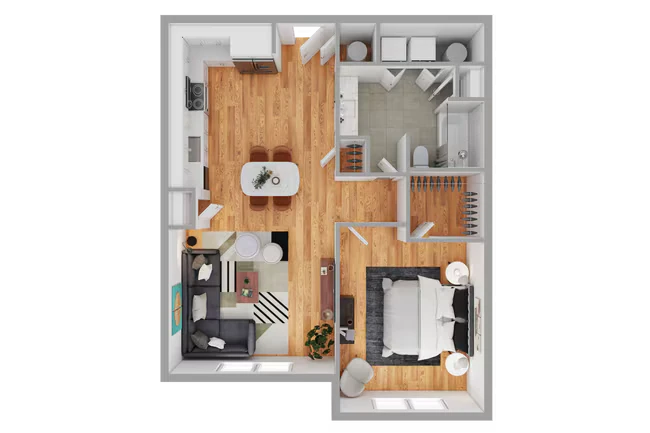 1x1 1209-O floor plan