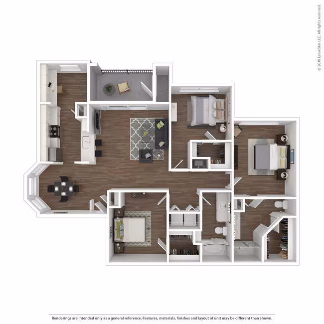 3 Beds • 2 Bath 12201 floor plan