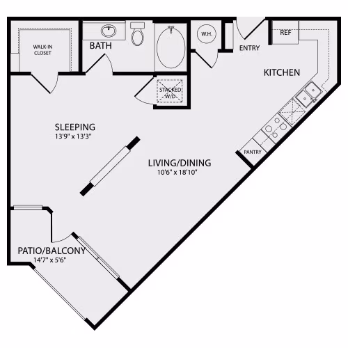 Unit 411 floor plan