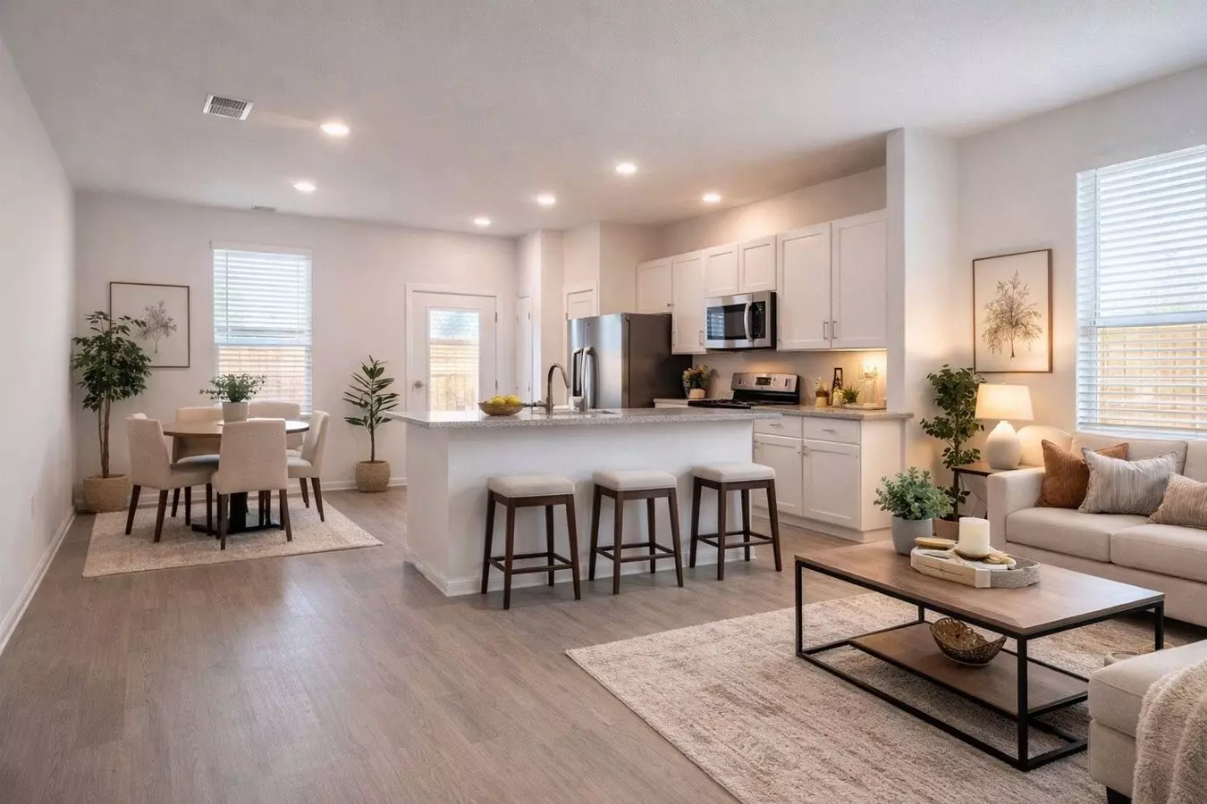 3 Beds • 2 Bath - floor plan