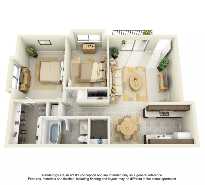 2 Bedroom 156 floor plan