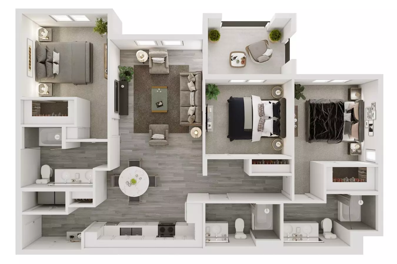 3 Beds • 3 Bath H-207 floor plan