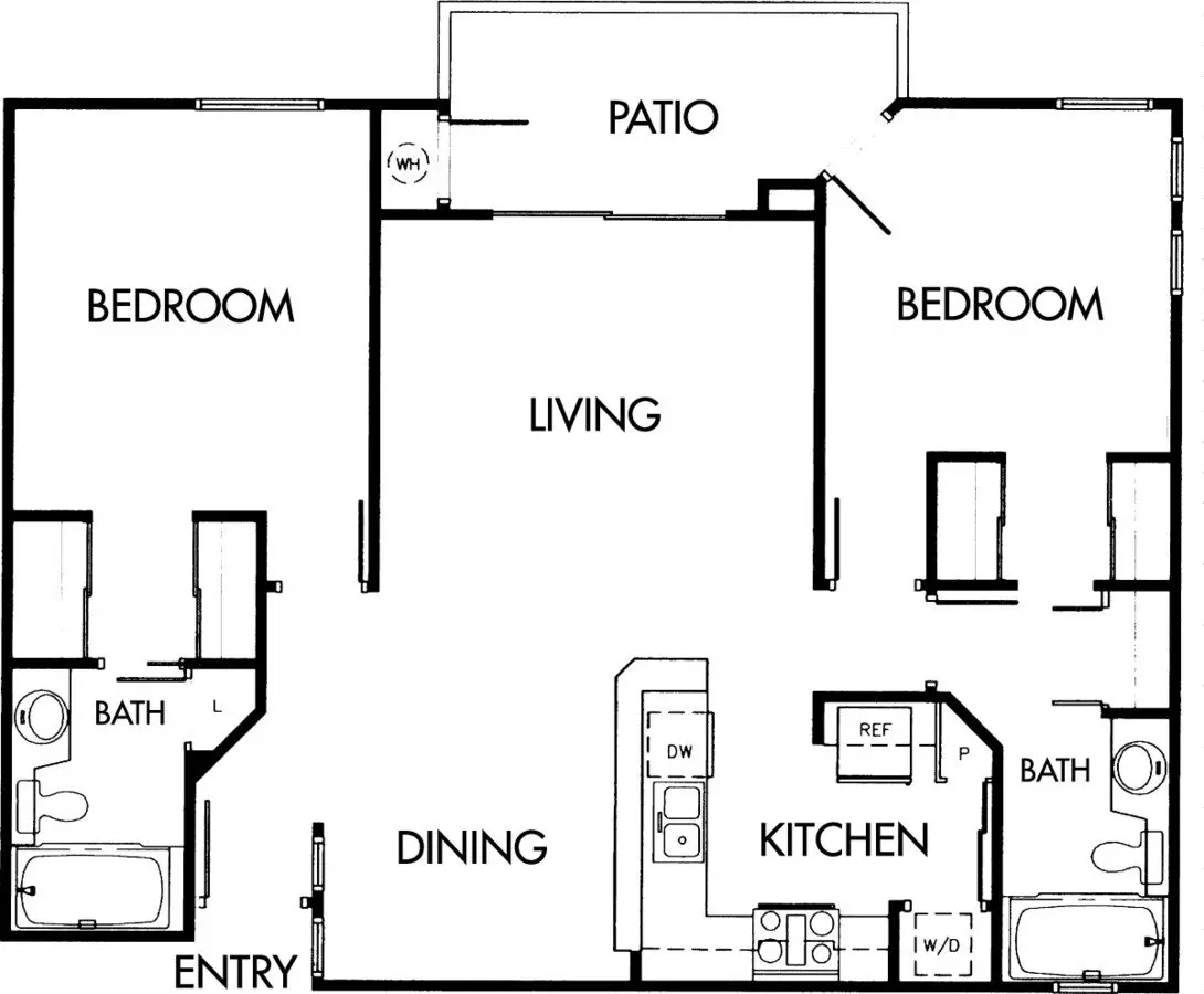 2 Beds • 2 Bath 229 floor plan