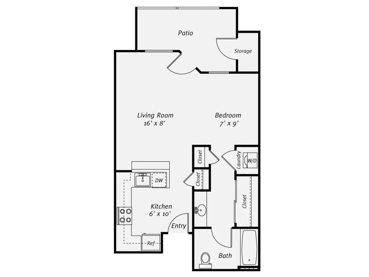 Unit 0205B 0205B floor plan