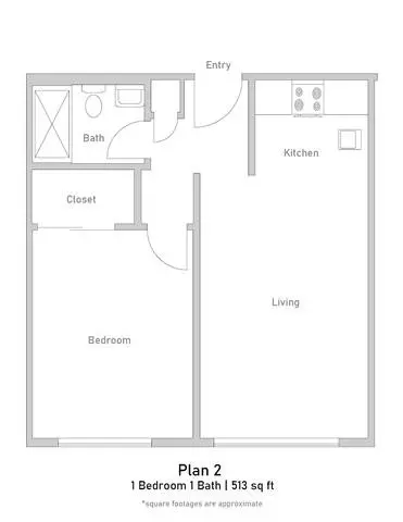 1 Bedroom - Plan 9 306 306 floor plan