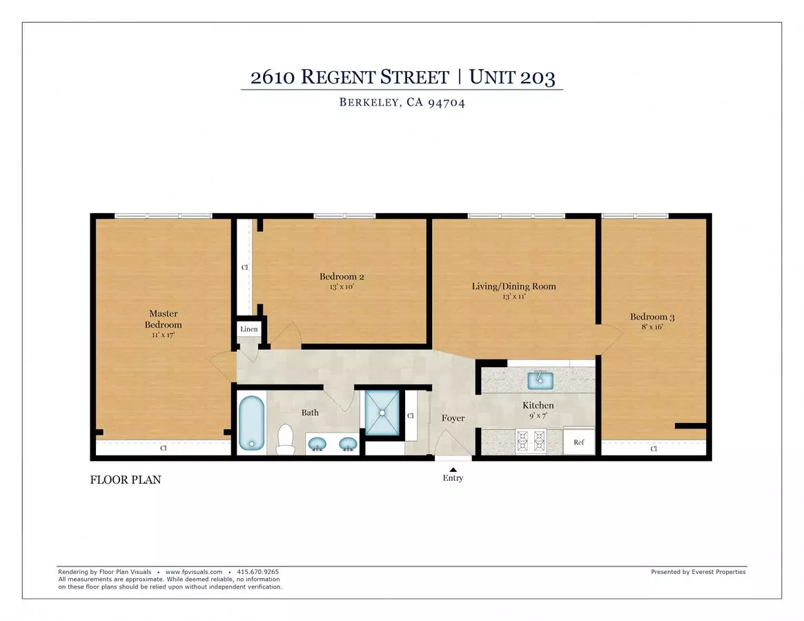 3 Bedrooms, 1 Bathroom 205 205 floor plan
