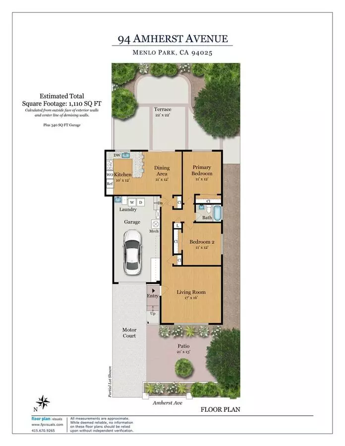 2 Beds • 1 Bath floor plan