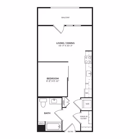 Studio • 1 Bath 194 floor plan