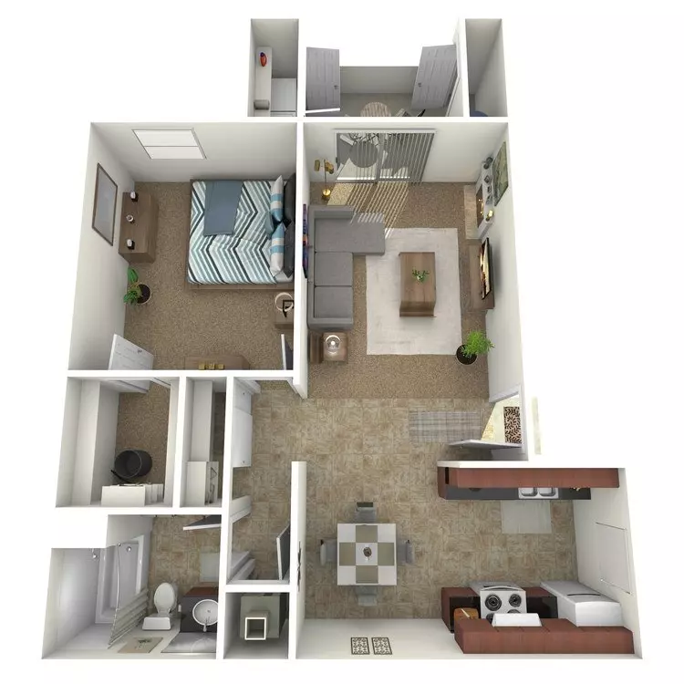 1 Bed • 1 Bath 206 floor plan