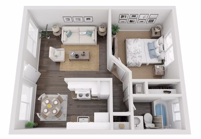1 Bed 1 Bath 11 floor plan