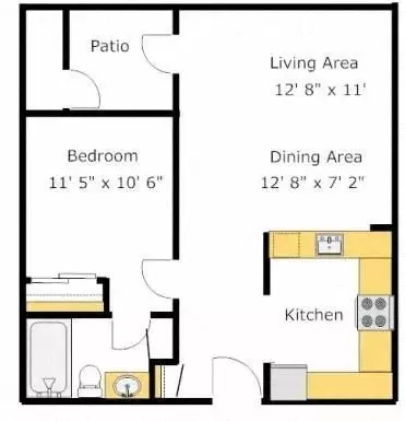 Unit 1-407 2-412 floor plan