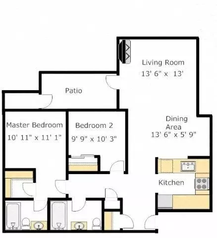Unit 3-405 3-405 floor plan