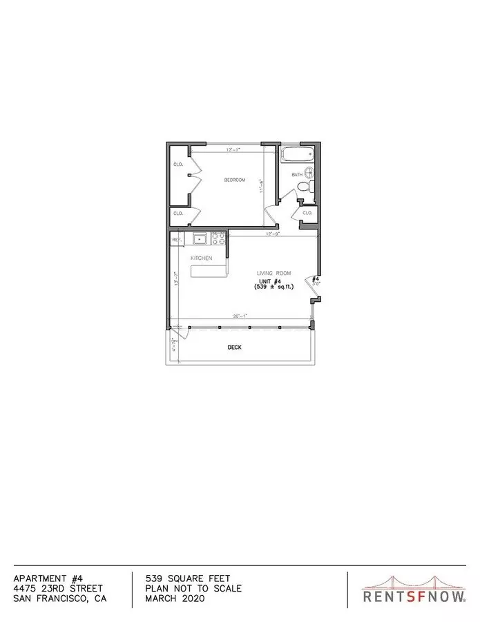 1 Bed • 1 Bath - floor plan