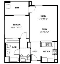 1x1 floor plan