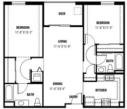 2x2 floor plan