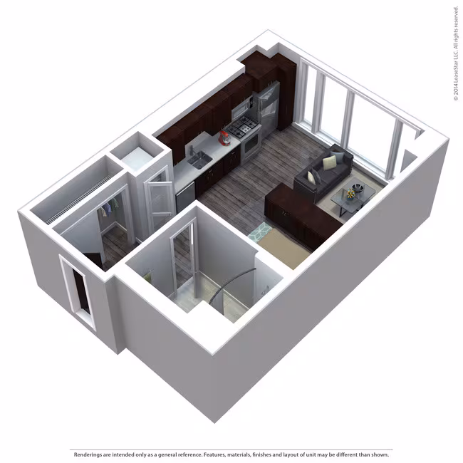 Studio • 1 Bath S1 floor plan