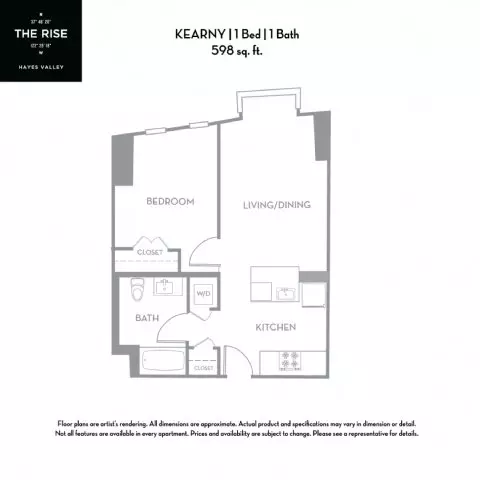 1 Bed • 1 Bath 720 floor plan
