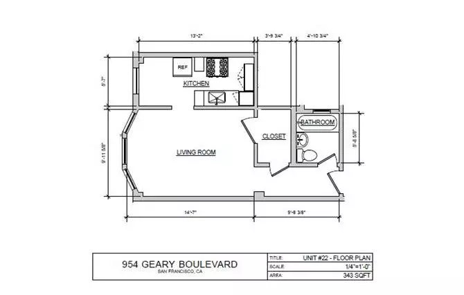 Studio • 1 Bath 41 floor plan