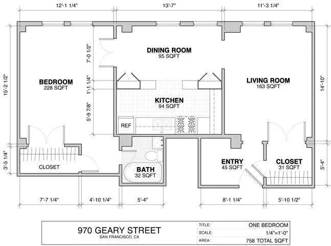 1 Bed • 1 Bath 37 floor plan