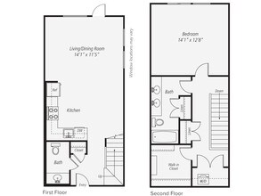 1 Bed • 1 Bath 001-104 floor plan