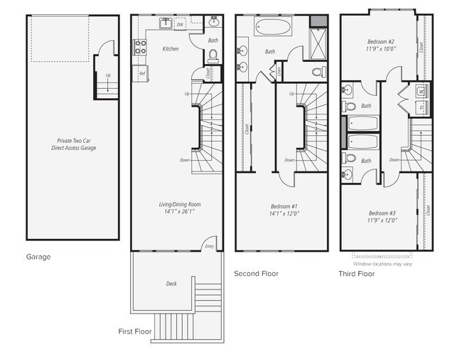 3 Beds • 3 Bath 008-937 floor plan