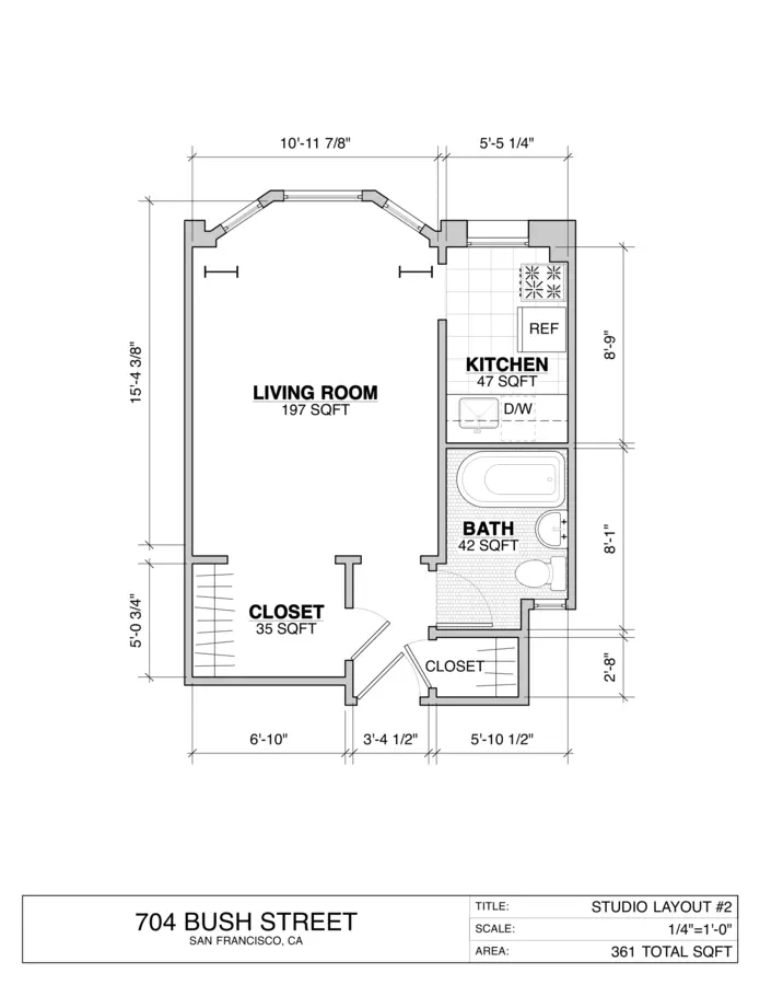 Studio • 1 Bath 301 floor plan