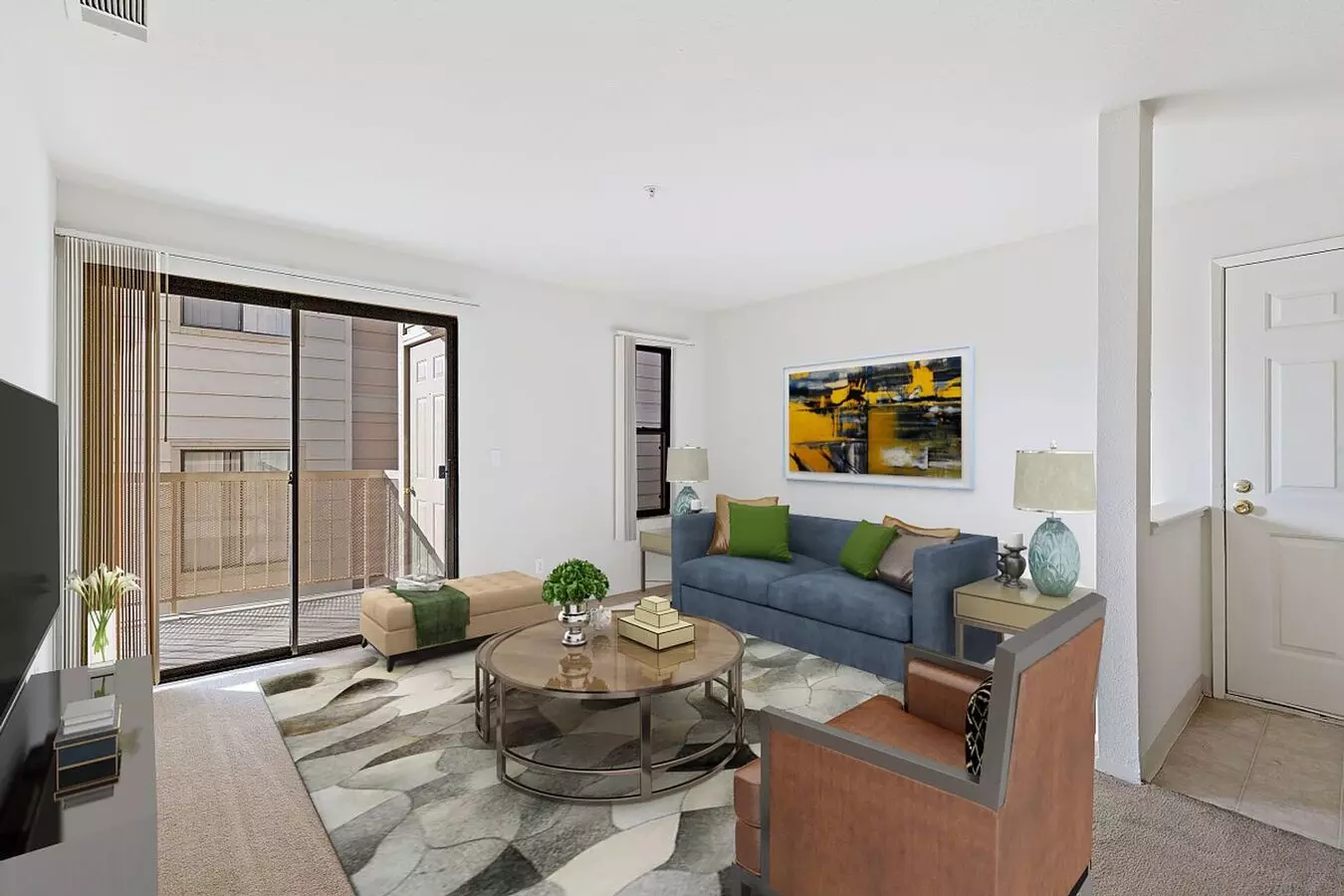 2BR / 2BA / 940 sqft floor plan