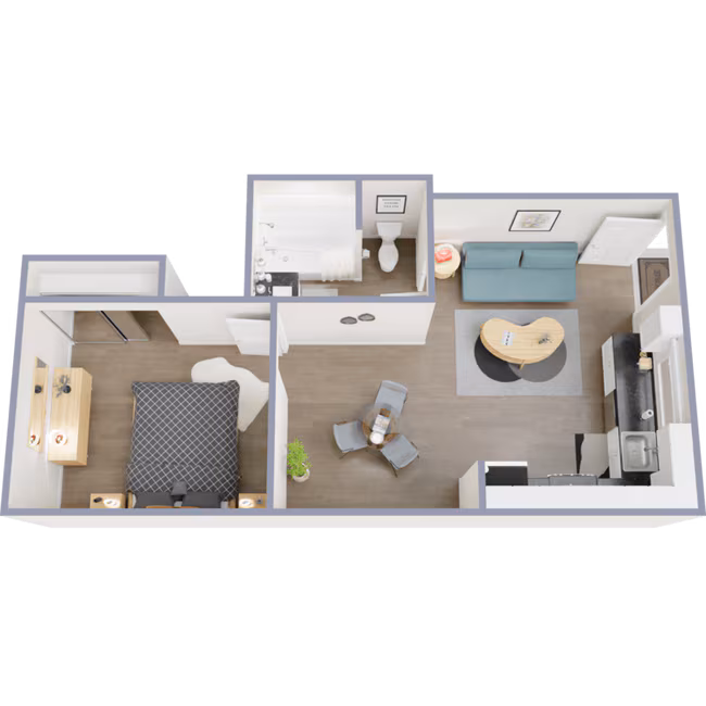 1BR/1BA 29 floor plan