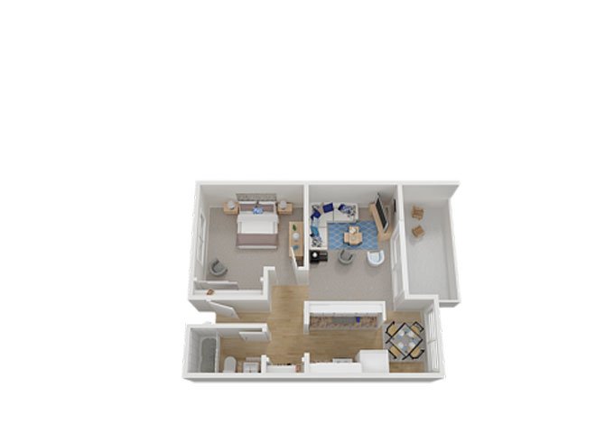 One Bedroom floor plan