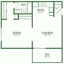 Studio 1290-104 floor plan