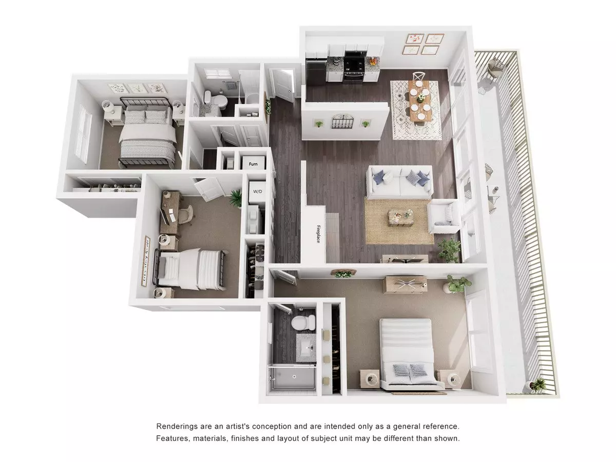 3 Beds • 2 Bath 1 floor plan