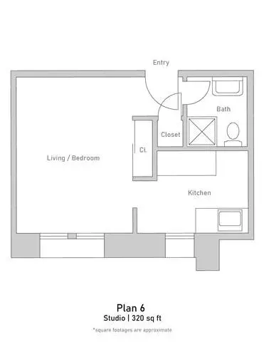 Studio • 1 Bath 05 floor plan