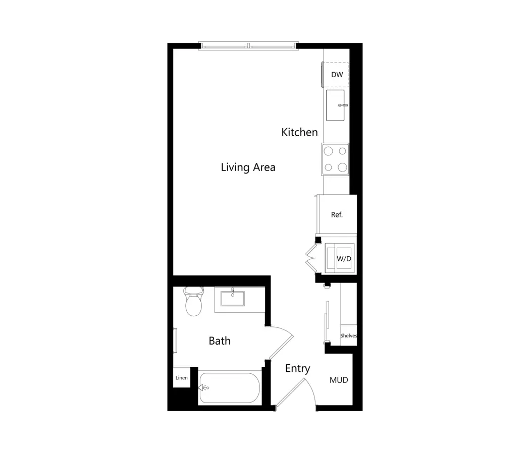 Studio • 1 Bath 541 floor plan