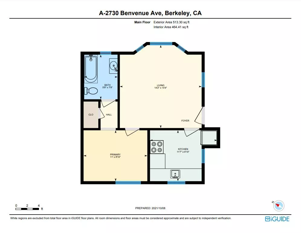 1 Bed • 1 Bath A floor plan