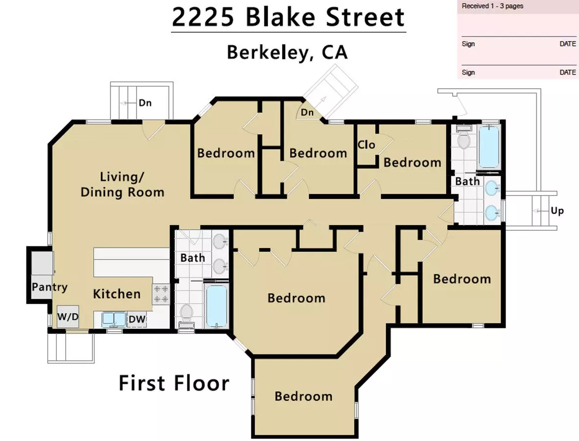 6 Beds • 2 Bath floor plan