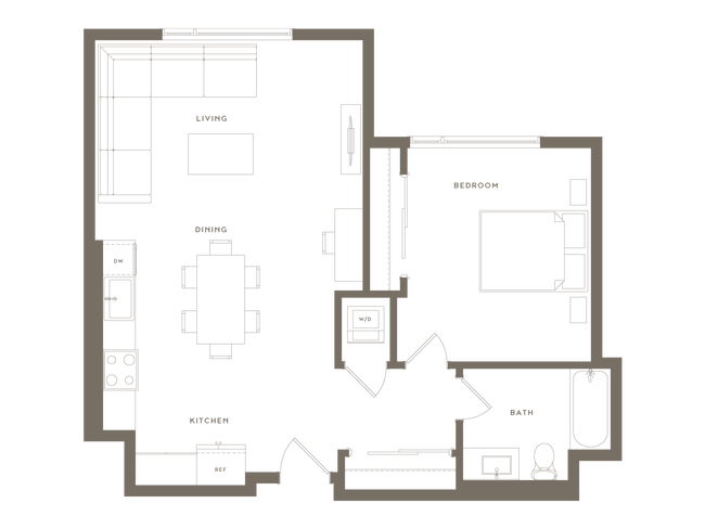 1 Bed/1 Bath-E-Field House floor plan