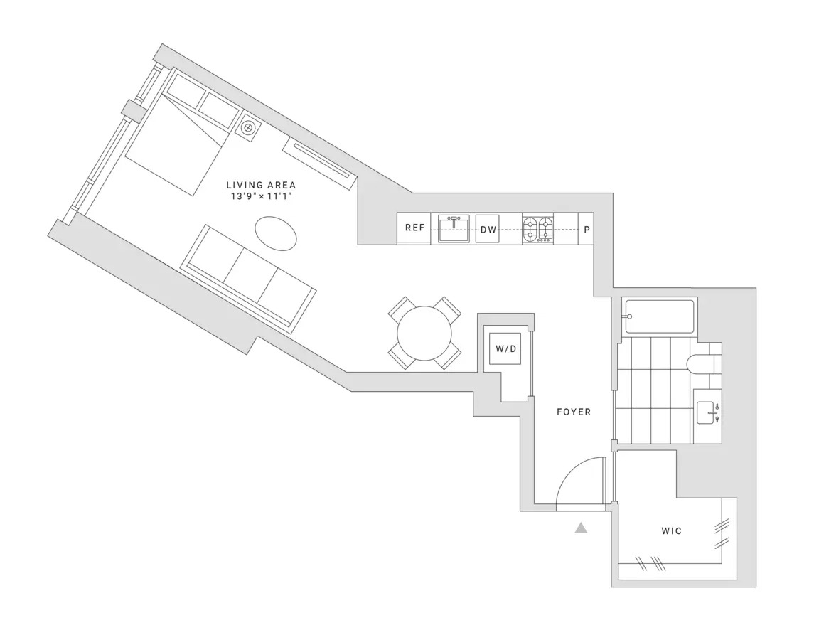 Studio • 1 Bath 513 floor plan