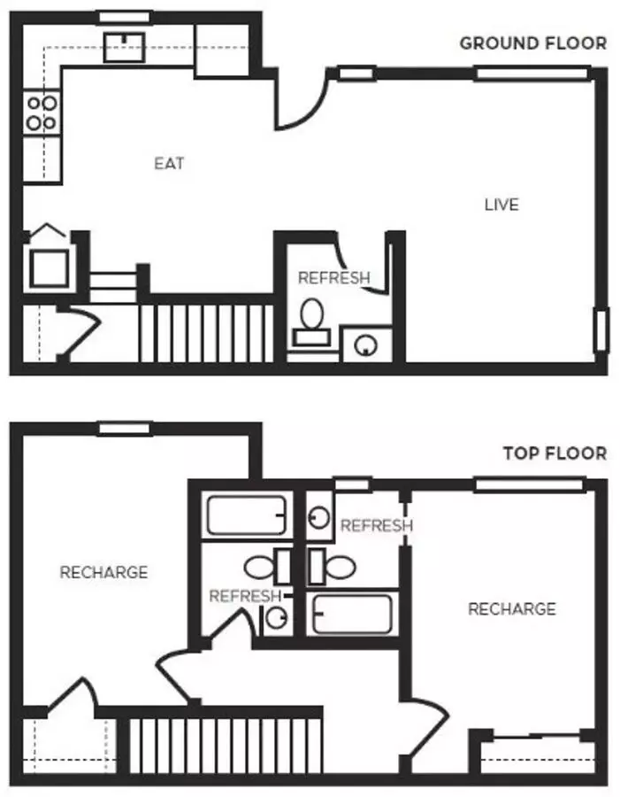 2BR/2.0BA 507 floor plan
