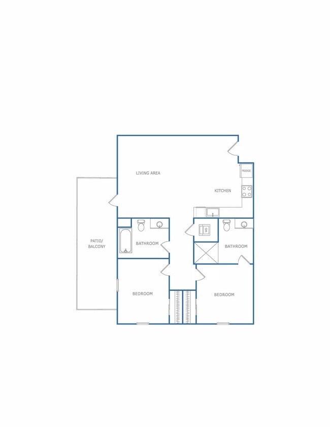 2D1-2x2 416 floor plan