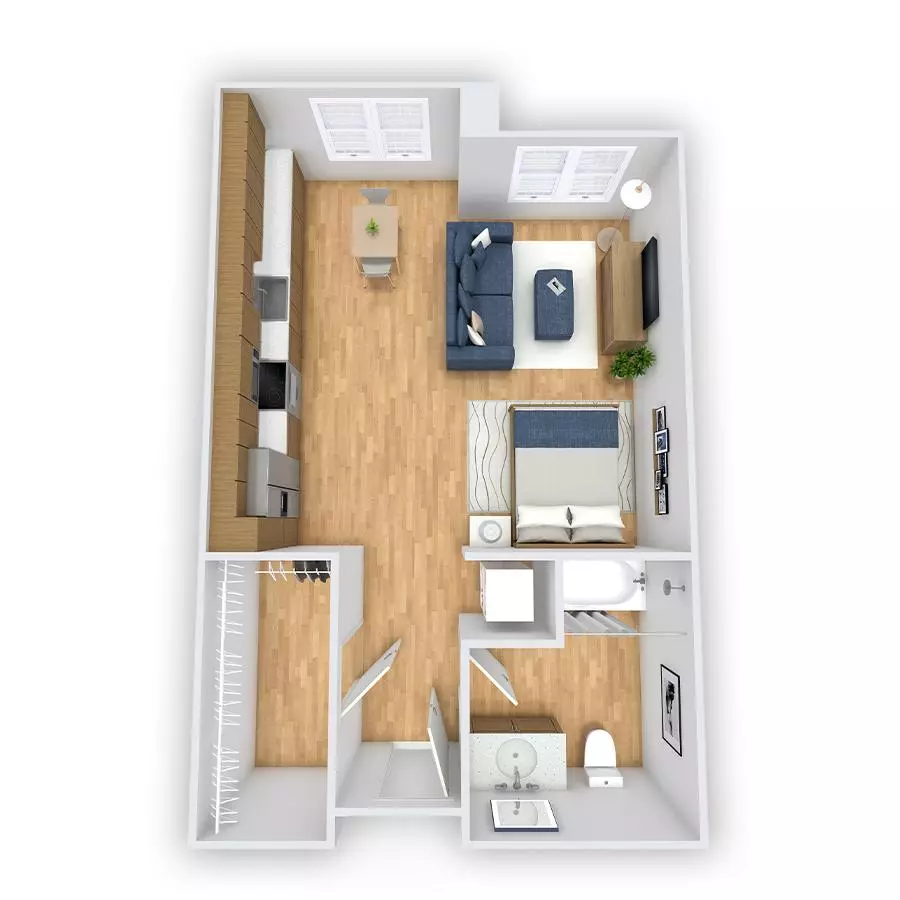 Studio • 1 Bath 455 floor plan