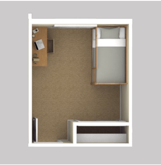 1BR/1.0BA Single 2026-2027 [Premium] floor plan