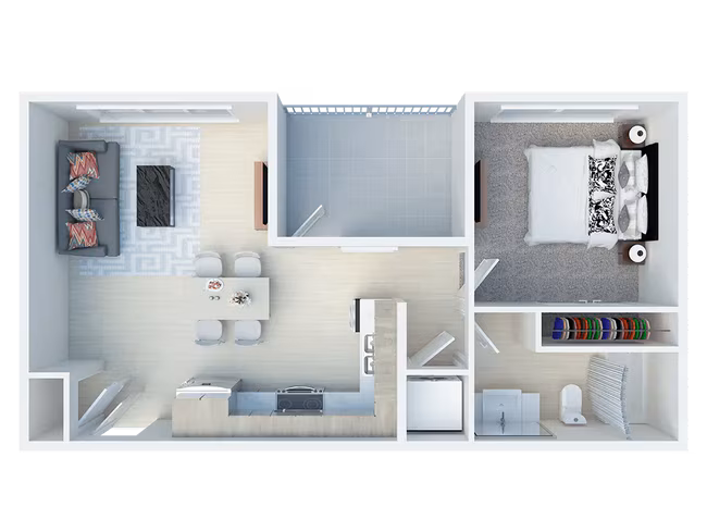 1BD, 1BTH G 339 floor plan