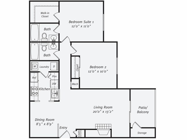 Unit 980-8304 975-9105 floor plan