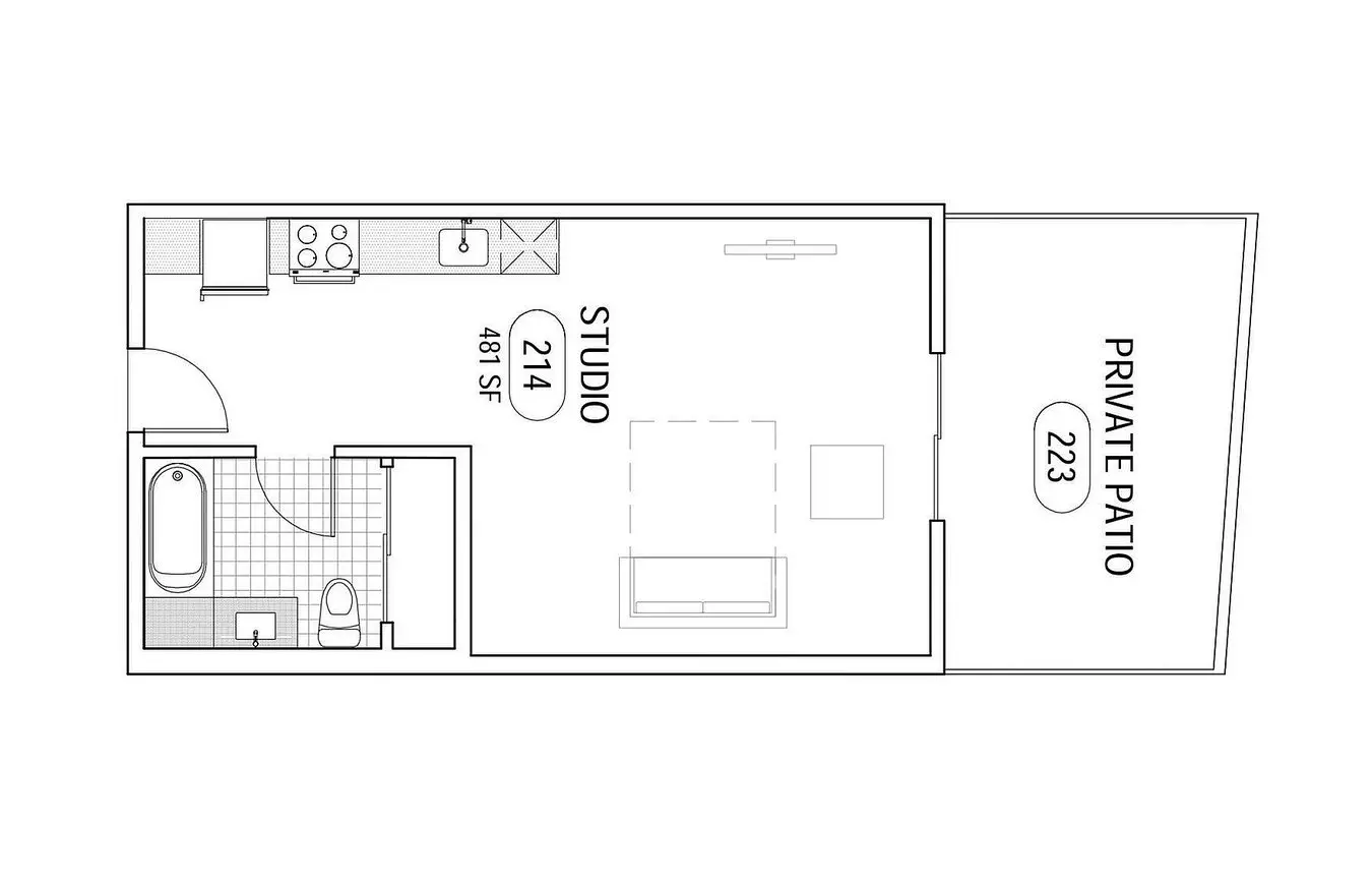 Unit 313 206 floor plan