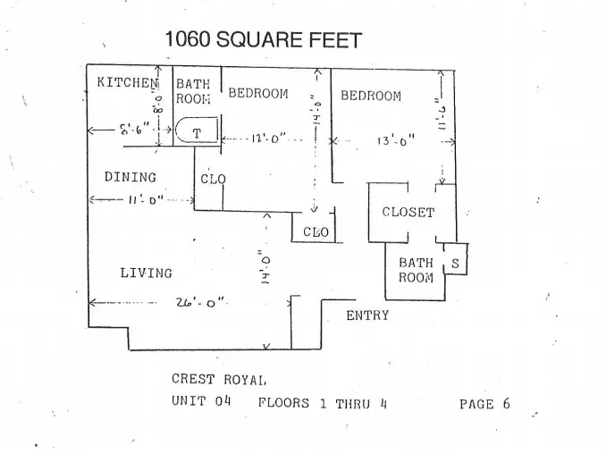 Unit - - floor plan