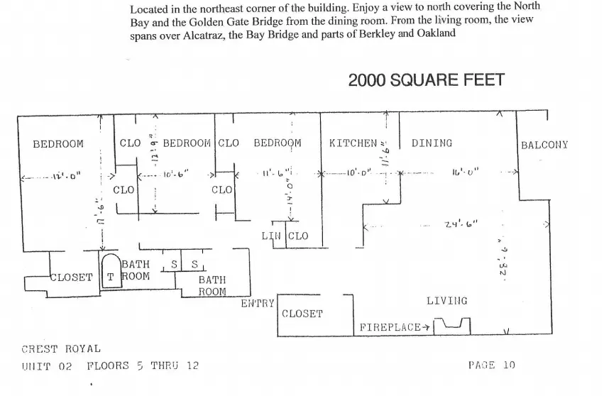 Unit - - floor plan