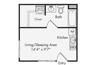 Studio • 1 Bath 00F-2 floor plan