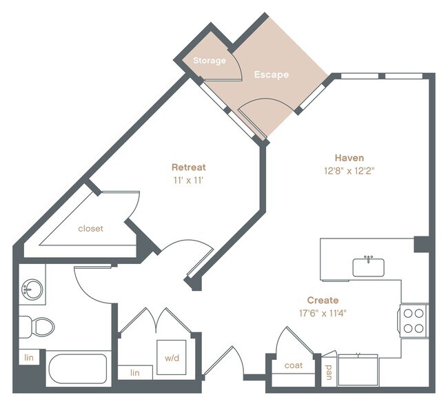 1 Bed • 1 Bath C-149 floor plan