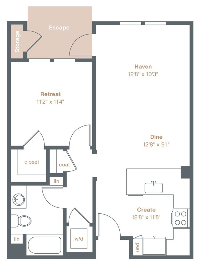 Unit C-156 B-115 floor plan