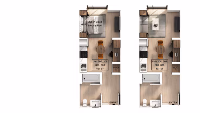 Unit 318 The U at California-212 floor plan